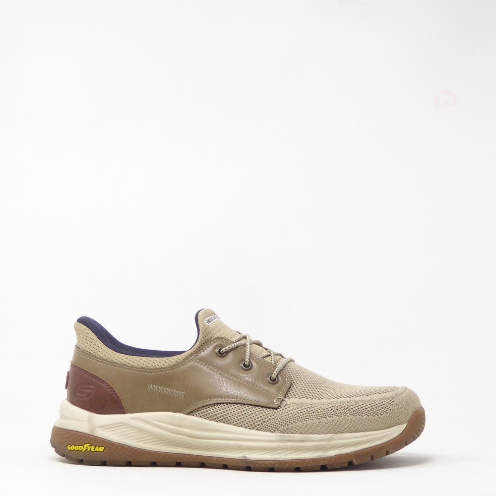 Skechers Mens Relaxed Fit Slip-ins Hands Free Meroe Alden Taupe Extra Wide 11
